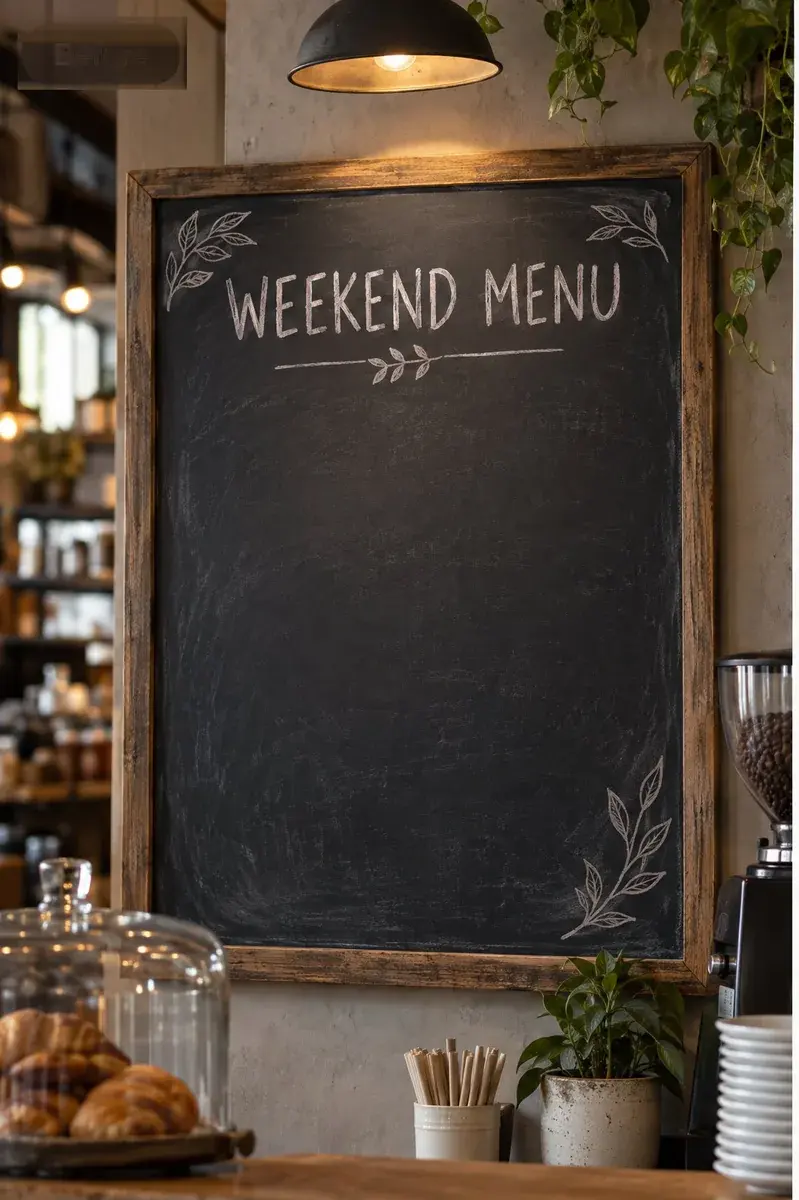 Image before the text was replaced: WEEKEND MENU