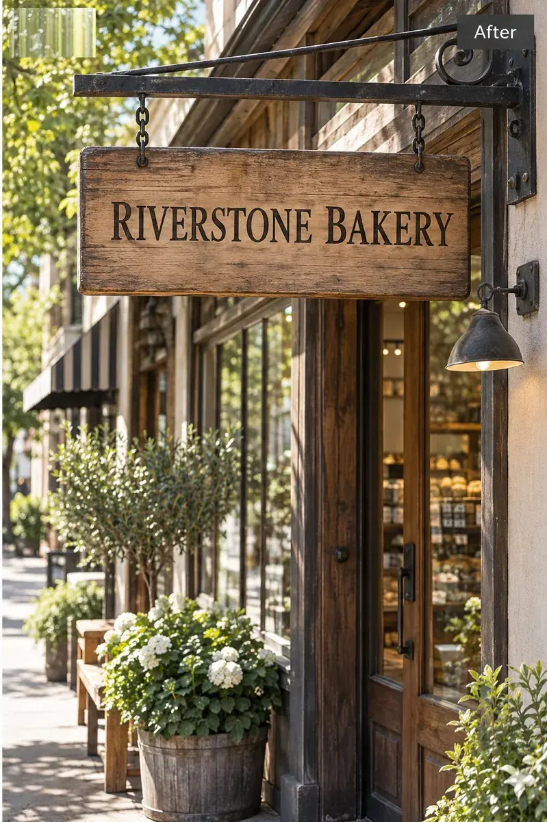 Edited picture. New text: RIVERSTONE BAKERY